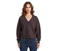 Washed Loose V Sweater - Brown - Women M