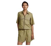 G-Star Women's 2 Pocket Cropped Shirt, Multicolour (avocado/milk D22914-D123-D857), XS