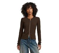 G-STAR Women's 2 Way Slim Rib r t ls wmn, Size: S, Color Brown