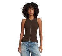 2 Way Slim Rib Tank - Brown - Women XL