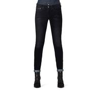 G-Star Women's 3301 Mid Skinny Jeans, Black (black iced flock D05889-C478-B699), 28W / 30L