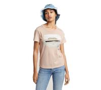 G-Star Women's Abstract Water Color Print Top, Pink (rugby tan D24643-4107-G373), XL
