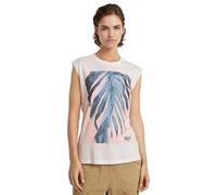 G-Star Women's AI Print Elasticated Waist Top, Grey (lt chalk D24672-4107-1284), XS