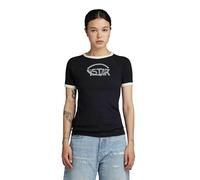G-Star Women's Army Ringer Slim Top, Black (dk black D24506-D527-6484), XS