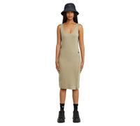 Asymmetric Zip Dress - Beige - Women XS