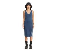 Overdyed Asymmetric Zip Dress - Medium blue - Women S