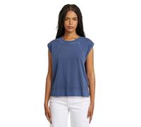 G-STAR Women's Back Zip Overdyed Ss T Wmn T-Shirt, Blue (Mid Blue Gd D26421-c261-h362), L