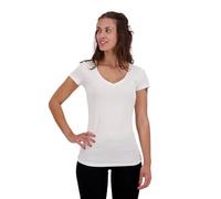 Base V-Neck Cap Top - White - Women S