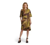 G-Star Women's Boxy U Tee Allover Dress , Multicolour (safari watercolor camo D22841-C338-D940), M