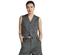 G-Star Women's Cord Waistcoat Sleeveless, Multicolour (dk black/dim grey herringbone D24208-D506-G267), S