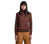 G-Star Women's Core Roll Neck Knitted Sweater, Brown (chocolate lab D21961-D166-D312), XS