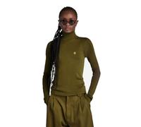 G-Star Women's Core Slim Turtle Knitted Sweater, Green (dark olive D23678-B692-C744), XL