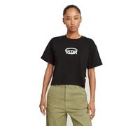Cropped Logo Relaxed Top - Black - Women M