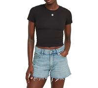 G-star Cropped Mini Slim Short Sleeve T-shirt Black XS Woman