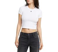 G-Star Women's Cropped Mini Slim Top, White (white D26446-3310-110), XXS