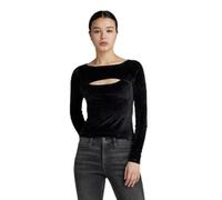 G-Star Women's Cut-Out Slim Boatneck Top, Black (dk black D23811-D422-6484), S