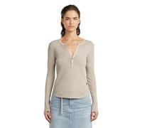 Deep V Slim Top - Beige - Women M