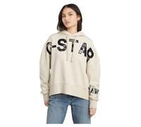 G-Star Women's Embro Print Oversized Hoodie, White (chalk D25046-D589-127), M