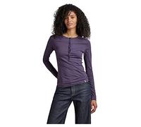 G-Star Women's Essential Henley Slim Top, Purple (carbonne purple D22751-D344-0013), M