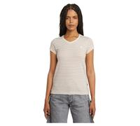 G-STAR Women's Eyben Slim V-Neck Top 2.0 T-Shirt, Multicolour (Liquid Pink Highlight Stripe D24533-d244-h199), S