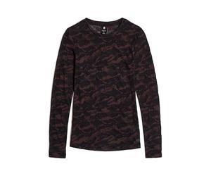G-Star Women's Fine Lace AOP Slim Knitted Top, Multicolour (dk port red lace wave D25863-2757-G901), L