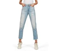 G-Star Womens Jeans 3301 Fringe Rp High Straight Ankle Blue Vintage Destroy W27