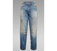G-Star Womens Jeans E Janeh Ultra High Mom Ankle Blue Archaic Destroyed W27 L28