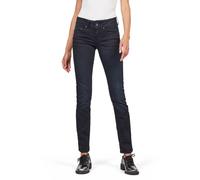 G-Star Womens Jeans, Straight, Midge Mid Straight Wmn, Blue Dk Aged, W26 L32