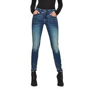 G-Star Women's Lynn Mid Skinny Ripped Edge Ankle Jeans, Blue (antic faded baum blue D08616-C296-B817), 25W / 34L