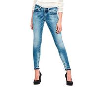 G-Star Women's Lynn Mid Skinny Ripped Edge Ankle Jeans, Blue (sun faded azurite D08616-C296-B471), 25W / 34L