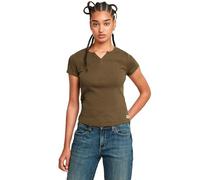 G-Star Women's Micro Placket Slim Top, Green (wild olive D26075-D958-1866), XS