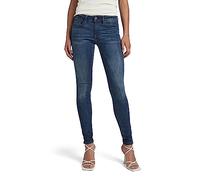 G-Star Women's Midge Zip Mid-Waist Skinny Jeans, Blue (dk aged D05281-6553-89), 30W / 32L