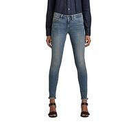 G-Star Women's Midge Zip Mid-Waist Skinny Jeans, Blue (lt vintage aged destroy D05281-8968-9114), 25W / 26L