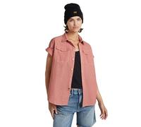G-Star Women's Military Button Down Shirt , Multicolor (pink ink/milk D24592-D123-D852), L