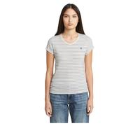 G-STAR Womens Eyben Slim V-Neck Top 2.0 T-Shirt, Plein Air Highlight Stripe D24533-d244-h375, S UK