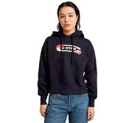 G-star Old Skool Logo Loose Hoodie Blue XS Woman