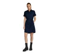 G-star Open Back Short Sleeve Short Dress Blue XS Woman