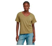 Open V-Neck Relaxed Top - Green - Women S