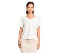 G-Star Women's Open V-Neck Relaxed Top, White (lt chalk D26067-D601-1284), L
