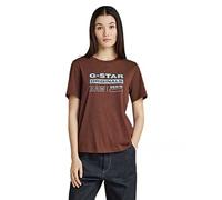 G-Star Women's Originals Label Regular T-Shirt, Brown (chocolate lab D19953-4107-D312), XS