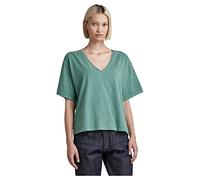 G-Star Women's Overdyed Deep V-Neck Loose Top, Green (renaissance foliage green gd D23123-C756-G004), M