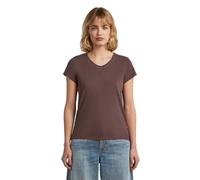 G-STAR Women's Overdyed Eyben Slim V-Neck Top 2.0, Beige/khaki (chocolate plum gd D24533-B059-H312), S