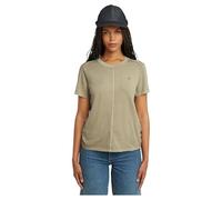 G-star Overdyed Front Seam Short Sleeve T-shirt Green S Woman
