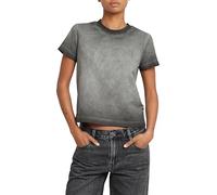 G-Star Women's Overdyed Micro Boxy Top, Black (dk black gd D26078-D756-B564), L