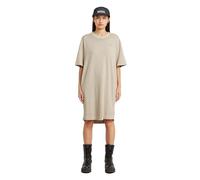 Overdyed Saddle Sleeve Loose T-Shirt Dress - Beige - Women XS