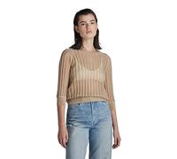 G-Star Women's Pointelle Knitted Top, Beige (westpoint khaki D21656-D140-C531), S