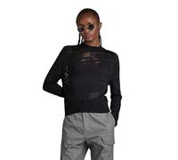 G-Star Women's Pointelle Text Knitted Sweater