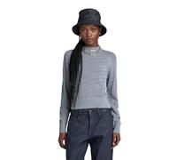 G-Star Women's Pointelle Text Knitted Sweater, Grey (dim grey D23924-B754-3885), L