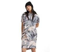 Palm Printed Loose T-Shirt Dress - Multi color - Women M