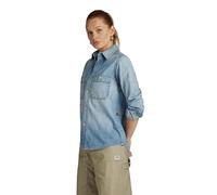 G-Star Women's Regular Denim Shirt , Blue (sun faded thames D24342-D539-G341), XXS